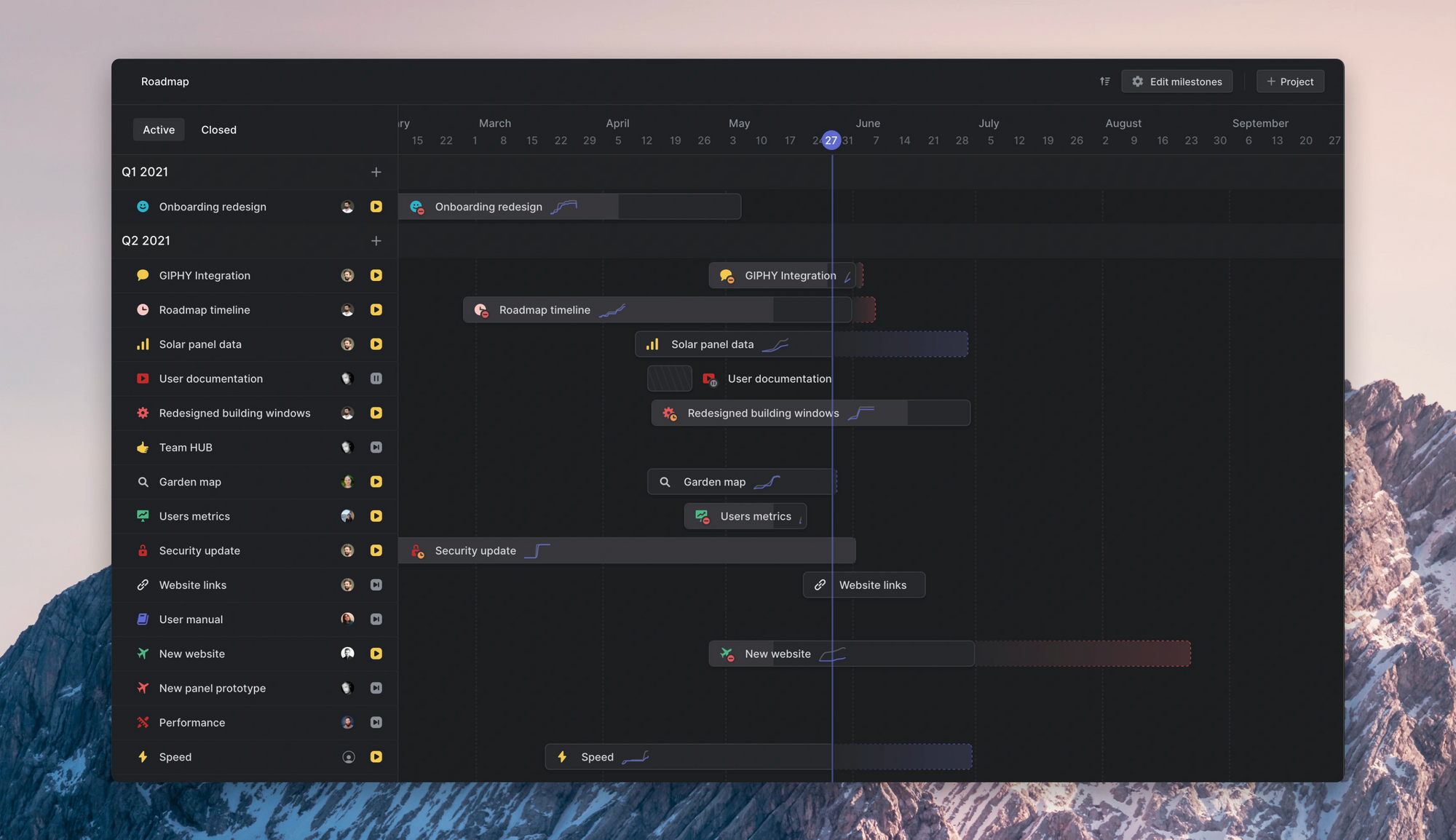 Product Roadmap in Linear